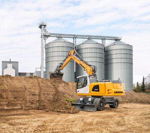 Excavadora intermedia - A 918 - Liebherr Excavators - con neumáticos / Tier 4 provisional / para obra de construcción