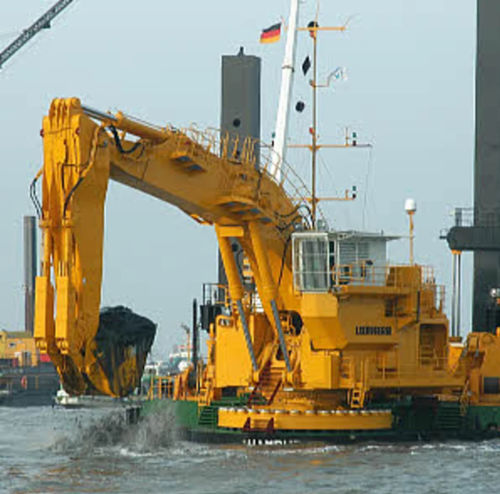 Excavadora de grandes dimensiones - P 995 - Liebherr Excavators - Tier 4 provisional / para obra de construcción / sobre chalana