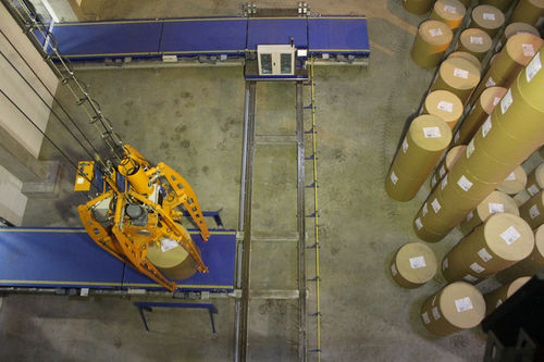 Transportador con cadena - MINDA Industrieanlagen GmbH - horizontal / de transporte / para enrollador
