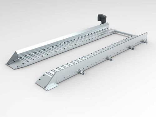 Transportador de rodillos - Pamminger Verpackungstechnik Ges mbH - horizontal / de alimentación / motor eléctrico