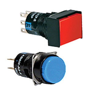 Botón pulsador de muelle - A6 series - IDEC USA - IP65 / con luz LED / electromecánico