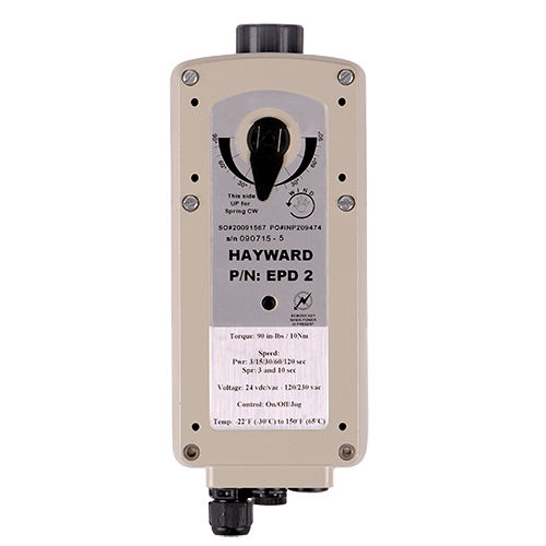 Actuador para válvula eléctrico - EPD series - Hayward Industries, Inc. - rotativo / de aluminio / con retorno por muelle
