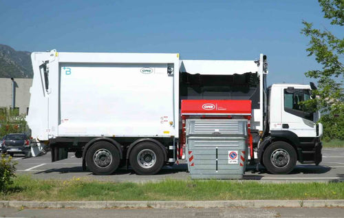 Compactador de basura para recogida selectiva - CMPL7ETSB - OMB TECHNOLOGY SRL - móvil / hidráulico / de carga lateral