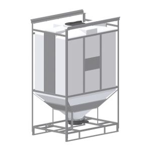 Cuba de almacenaje - KONIKO VD series - PLASTIC PROGET EUROPEAN SRL - para sólidos / para polvo / rectangular