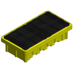Cubeta de retención de 2 bidones - SECURETANK P 1101 - PLASTIC PROGET EUROPEAN SRL - de polietileno
