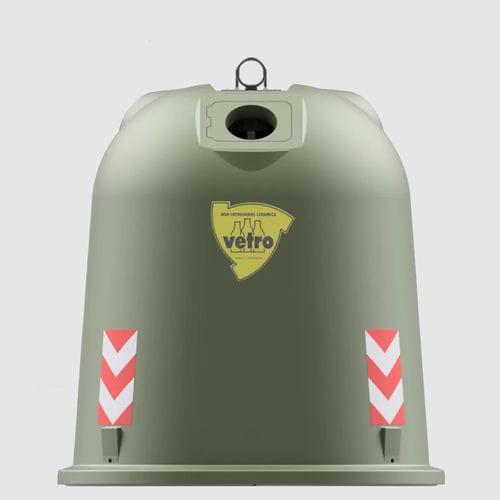 Cubo de basura de plástico - ECOBELL 2000 TOSCA - ROPLAST SRL - para carga vertical / de reciclaje