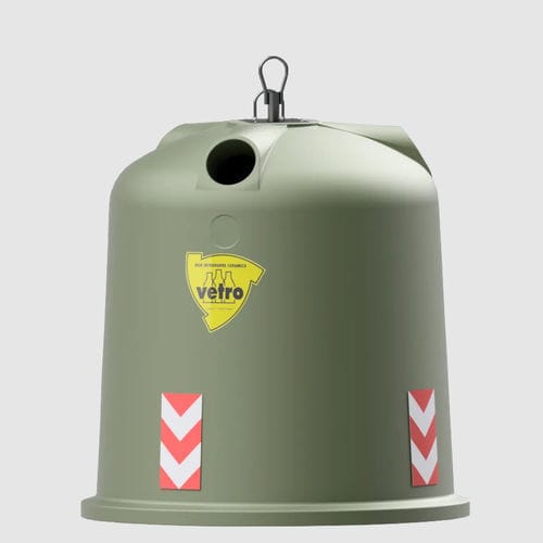 Cubo de basura de plástico - ECOBELL 2200 - ROPLAST SRL - para carga vertical / de reciclaje / con descarga por abajo