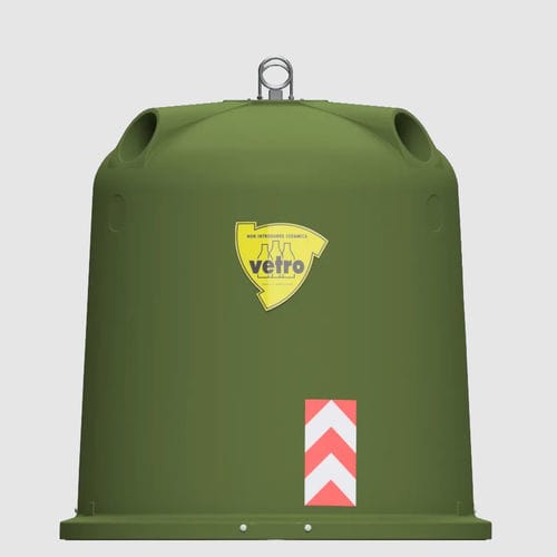 Cubo de basura de plástico - ECOBELL 2500 - ROPLAST SRL - para carga vertical / de reciclaje