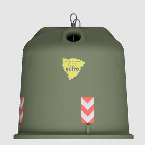 Cubo de basura de plástico - ECOBELL 3100 - ROPLAST SRL - para carga vertical / de reciclaje
