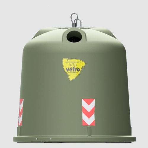 Cubo de basura de plástico - ECOBELL 3300 - ROPLAST SRL - para carga vertical / de reciclaje