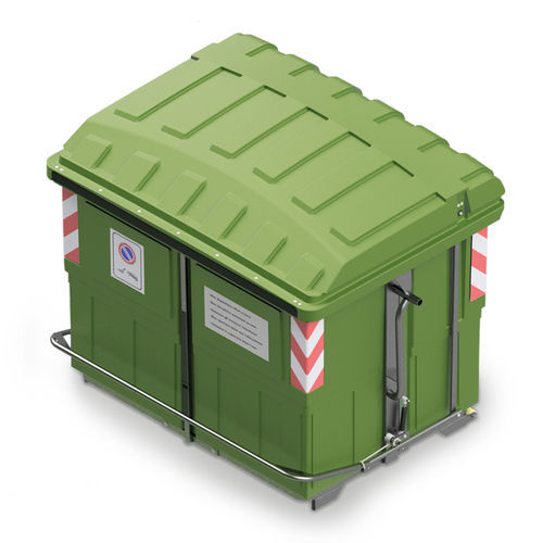 Contenedor de residuos de plástico - ECOMAX 2400 - ROPLAST SRL - para carga vertical / para residuos urbanos