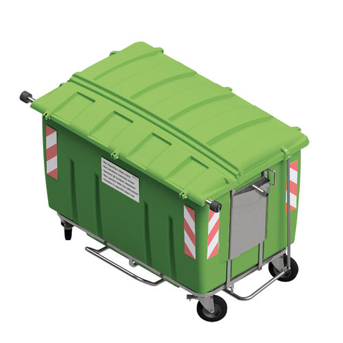 Contenedor de residuos de plástico - ECOMIX 1300 - ROPLAST SRL - para carga vertical / para residuos urbanos