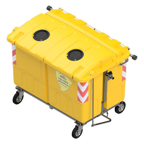 Cubo de basura de plástico - ECOMAX 1400 - ROPLAST SRL - para carga vertical / de reciclaje