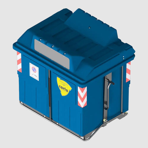 Cubo de basura de plástico - ECOMAX 2400 - ROPLAST SRL - para carga vertical / para papel / de reciclaje