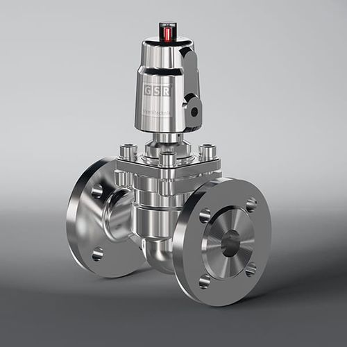 Válvula de tapón - 22 - GSR Ventiltechnik GmbH & Co. KG - con control neumático / para gas / con brida