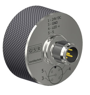 Sensor de posición lineal - GSR Ventiltechnik GmbH & Co. KG - sin conexión mecánica / magnético / inductivo