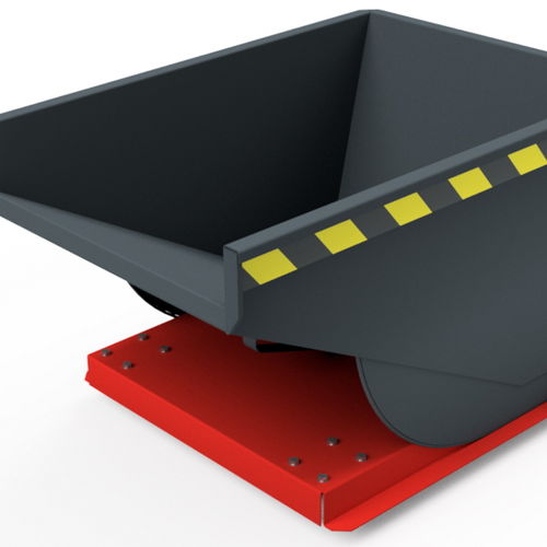 Volquete basculante para residuos - Minikipper 115.500 series - Karl H. Bartels GmbH - con ruedas / abierto / de gran capacidad