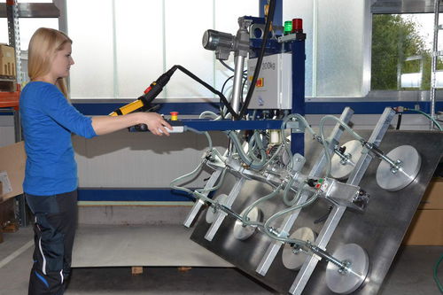 Elevador de ventosas pivotante a 90 ° - AERO-LIFT - para placa de vídrio / para chapas / para planchas de madera
