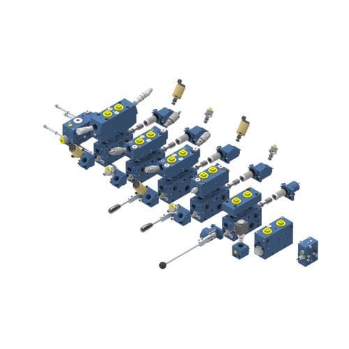 Distribuidor hidráulico de cajón - APV16 - Fluitronics GmbH - de palanca / modular / seccional