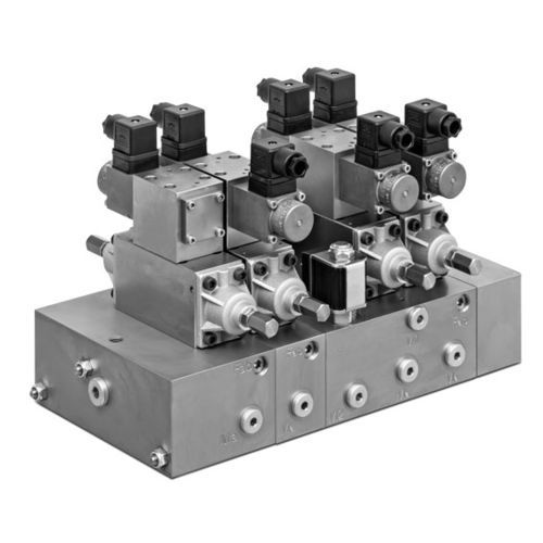 Distribuidor hidráulico con platino giratorio - MEV series - Fluitronics GmbH - de cajón / piloto / 4/3