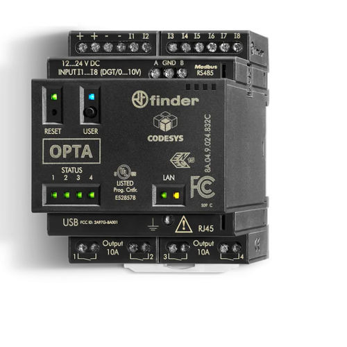 Relé programable de 8 E - 8A04 series - FINDER S.p.A. con unico socio - entradas analógicas / entradas digitales / por red Ethernet