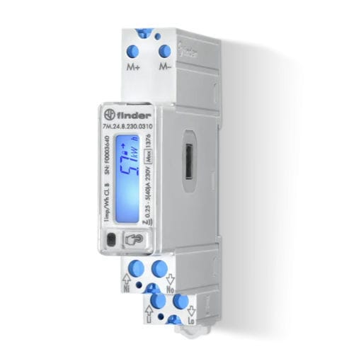 Contador de energía eléctrica monofásico - 7M2482300001 series - FINDER S.p.A. con unico socio - RS-485 / residencial / programable