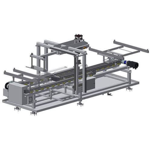 Alimentador lineal - H&T ProduktionsTechnologie GmbH - de cinta transportadora / de piezas troqueladas / para perfiles