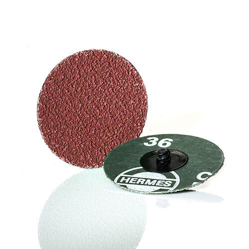 Disco abrasivo de óxido de aluminio - RB 377 YX - HERMES - para rectificado / para metal / de montaje rápido