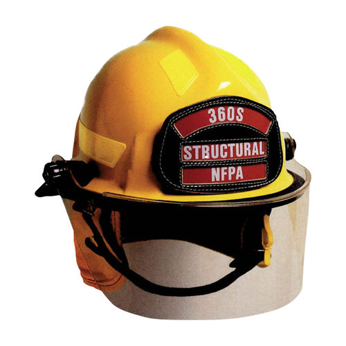 Casco para bombero - FIRE-SAFE® - A.J. Charnaud & Co. (Pty) Ltd. - a prueba de choques / de plástico / amarillo