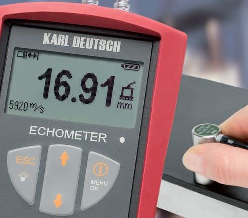 Medidor de espesores de la pared - ECHOMETER 1076 TC DATA - KARL DEUTSCH - portátil / alta resolución