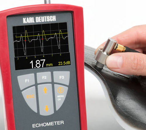 Medidor de espesores de la pared - ECHOMETER 1077 DATA - KARL DEUTSCH - portátil / A-scan / alta resolución