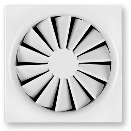 Difusor de aire circular - RFD  - TROX - cuadrado / de techo / de inducción