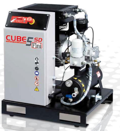 Compresor de tornillo - CUBE-SD series  - FINI - de aire / con motor eléctrico / estacionario