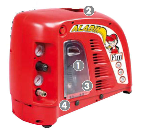 Compresor de pistón - ALADIN, GENIUS series - FINI - de aire / con motor eléctrico / portátil