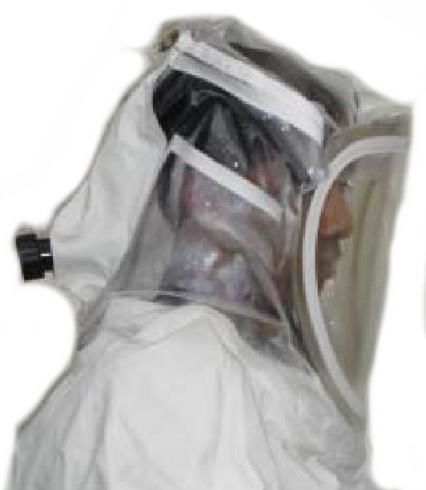 Capucha de protección respiratoria - Laborhaube - Pflüger Safety GmbH & Co. KG - higiénica / para el sector médico / con sistema de ventilación asistida