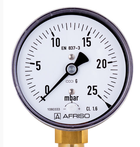 Manómetro de esfera - D3 - AFRISO-EURO-INDEX - de plástico / de latón / de aluminio