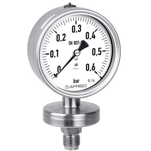 Manómetro de esfera -  PF100CP D402 - AFRISO-EURO-INDEX - con brida / de aluminio / de acero inoxidable