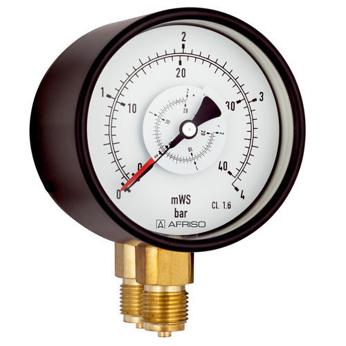 Manómetro diferencial - RF100Dif D201 - AFRISO-EURO-INDEX - de esfera / G 1/2 / de acero inoxidable