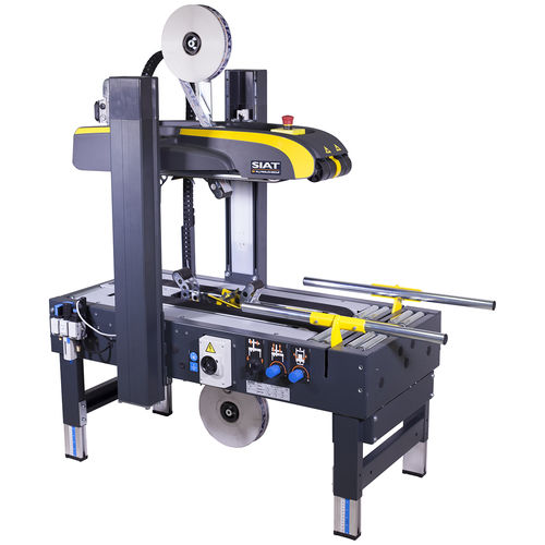 Precintadora de cajas de cartón semiautomática - SR20 - SIAT - de doble solapa / cinta adhesiva