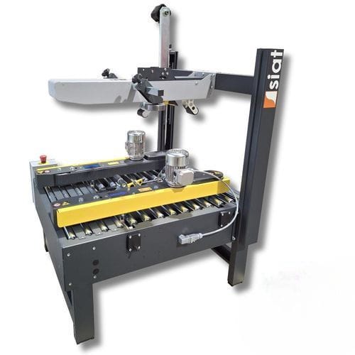 Precintadora de cajas de cartón con cuatro solapas - S8 - SIAT - cinta adhesiva / semiautomática