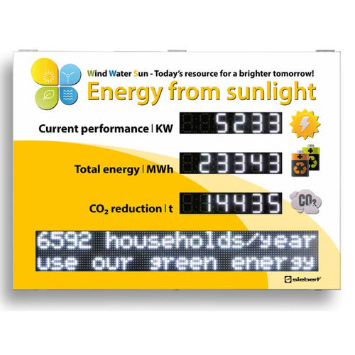 Visualizador de energía solar - XC490-SCW-N-04 - Siebert Industrieelektronik GmbH - LED / alfanumérico / digital
