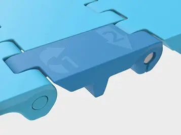 Cinta transportadora modular - S6.1-0 FLT PSP POM BL W20 - Forbo Siegling GmbH - continua / lisa / de metal