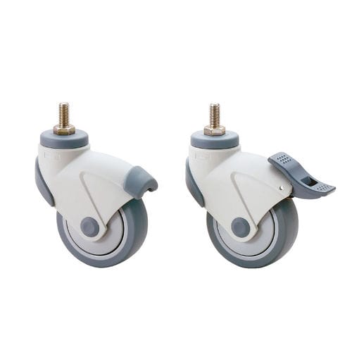 Ruedecilla giratoria - EX-100N series - SUGATSUNE KOGYO CO., LTD. - con varilla roscada / con rodamiento de bolas / con freno