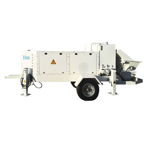 Bomba para hormigón montada en remolque - EBP60 - Titan Makina Ltd. Sti. - para obra / para aplicaciones mineras
