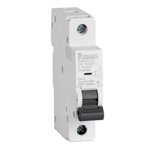 Disyuntor con actuador de muelle - RNMD2-63-MCB - WENZHOU RENA ELECTRIC CO.,LTD - DC / modulable / unipolar