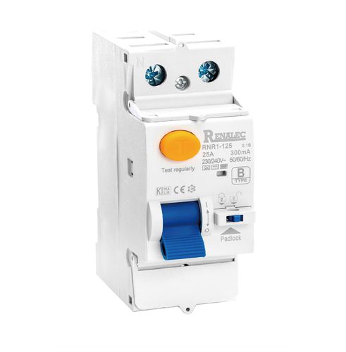 Disyuntor magnético - RNR1-125(B type)-RCCB - WENZHOU RENA ELECTRIC CO.,LTD - de baja tensión / de corriente residual / para la distribución