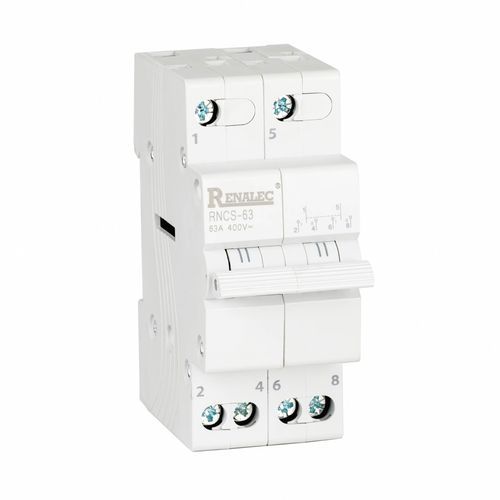 Conmutador inversor manual - RNCS-63 - WENZHOU RENA ELECTRIC CO.,LTD - para riel DIN / 4 polos / 3 polos