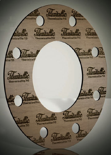 Lámina de junta de grafito - Thermiculite 715 - Flexitallic - con brida / de alta temperatura