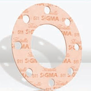 Lámina de junta de PTFE - Sigma 511 - Flexitallic - con brida / para aplicaciones químicas