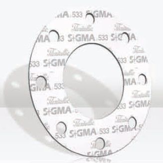 Lámina de junta de PTFE - Sigma 533 - Flexitallic - con brida / para aplicaciones químicas